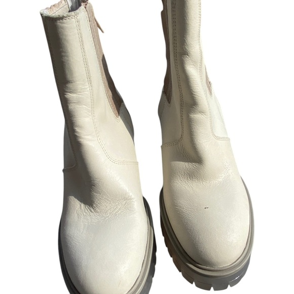 Free People Cream Ankle Boots - Picture 4 of 6